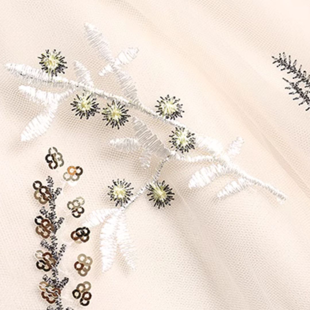 4-uyty (着丈 サイズオーダー可能) オーダーメイド Aラインドレス ロングドレス ノースリーブドレス フォーマルドレス ホワイトドレス 上質素材 フローラル刺繍 小花柄 レース装飾 立体デザイン 気品 透明感 美シルエット 大人女性 正装 結婚式 披露宴 演奏会 晩餐会 パーティー 高級感 日本人女性向け (ホワイト)XS S M L XL XXL XXXL