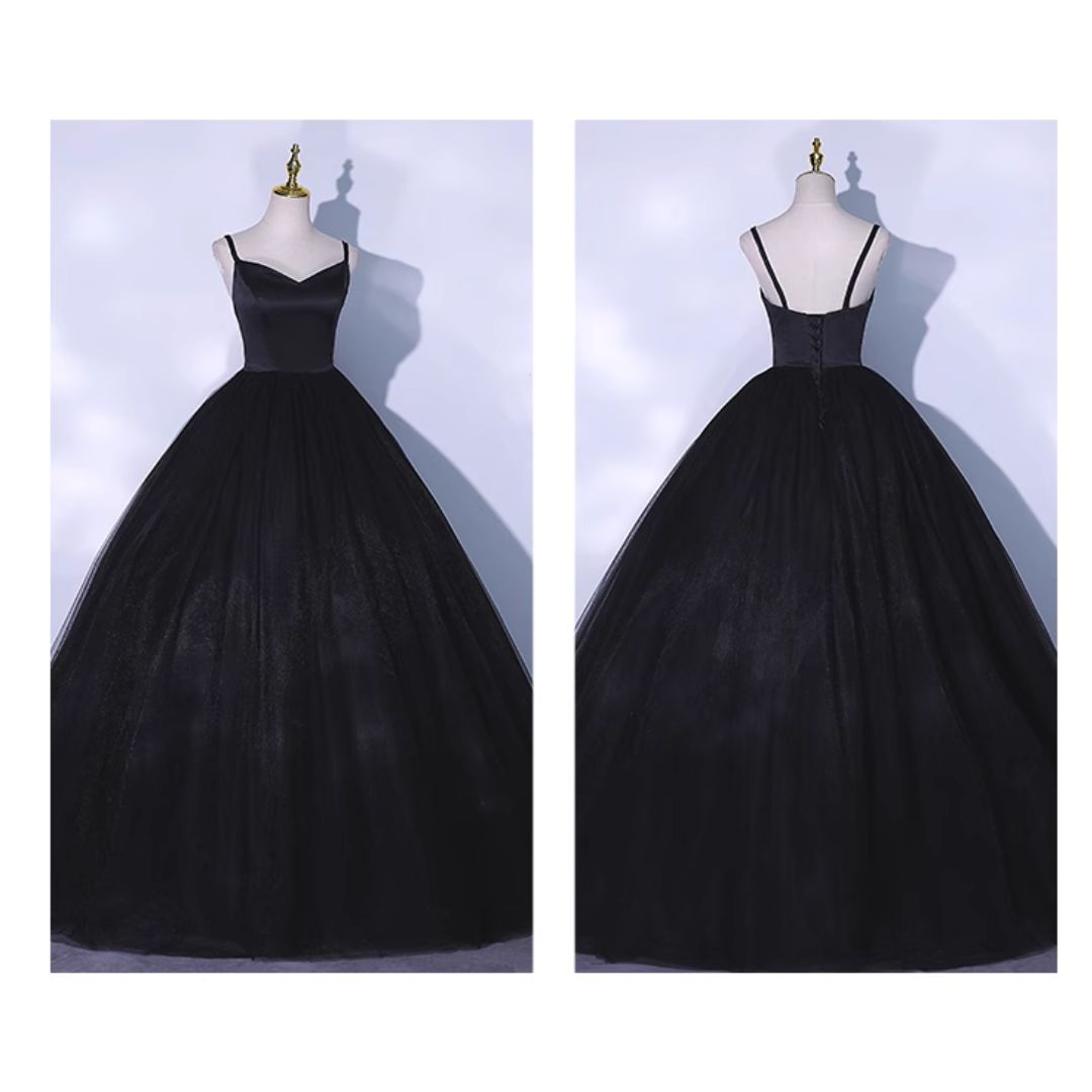 3-ttf6 (着丈 サイズオーダー可能) オーダーメイド Aラインドレス ロングドレス チュールドレス ビスチェドレス ブラックドレス フォーマルドレス 上質素材 ボリュームスカート クラシックホテル 大階段演出 シャンデリア光 気品 透明感 大人女性 正装 結婚式 披露宴 演奏会 晩餐会 パーティー 高級感 日本人女性向け (ブラック)XS S M L XL XXL XXXL