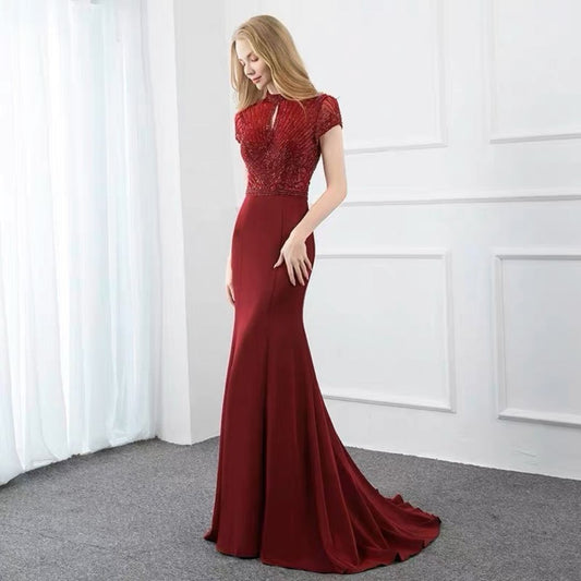 3-hfdd5navy ロングドレス イブニングドレス カラードレス ブライズメイド マーメイドドレス ステージドレス お急ぎ 演奏会 大きいサイズ 結婚式二次会 お呼ばれ 結婚式 発表会 ロング丈 即日発送 上品 ピアノ発表会