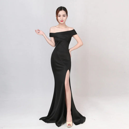 9033 スリットドレス スリット ロング丈 ドレス 即日発送即納パーティードレス ワンピース キャバ セクシー スリット キャバクラ タイト ロングドレス レディース ストレッチ パーティー ラウンジドレス おしゃれ