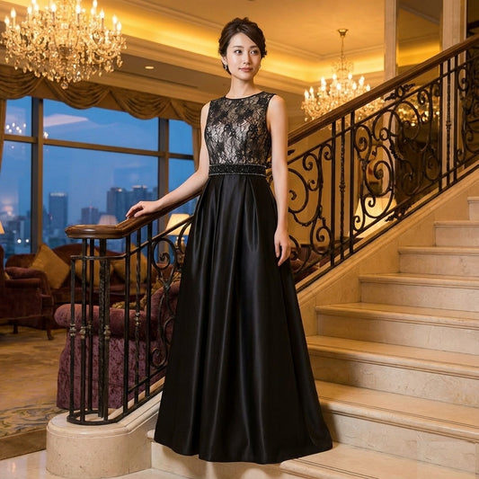 amancio Aラインドレス ブラック ブルー S M L XL 即日発送 即納 結婚式 パーティードレス 体型カバー 小柄 ゆったり マタニティ ブラジャー 20代 30代 40代 50代 ブランド ワンピース シャンパン 夏 持ち運び