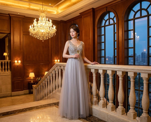 即納ドレス あす楽 leone Aラインドレス グレー XS S M L XL XXL XXXL 即日発送 明日 届く 即日発送 即納 結婚式 パーティードレス 体型カバー 小柄 ゆったり マタニティ ブラジャー 20代 30代 40代 50代 ブランド ワンピース シャンパン 夏 持ち運び