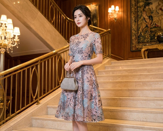 duval Aラインドレス グレー S M L XL XXL 即日発送 即納 結婚式 パーティードレス 体型カバー 小柄 ゆったり マタニティ ブラジャー 20代 30代 40代 50代 ブランド ワンピース シャンパン 夏 持ち運び