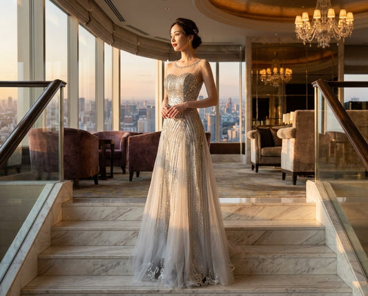 即納ドレス あす楽 debout Aラインドレス グレー S M L XL XXL 即日発送 明日 届く 即日発送 即納 結婚式 パーティードレス 体型カバー 小柄 ゆったり マタニティ ブラジャー 20代 30代 40代 50代 ブランド ワンピース シャンパン 夏 持ち運び