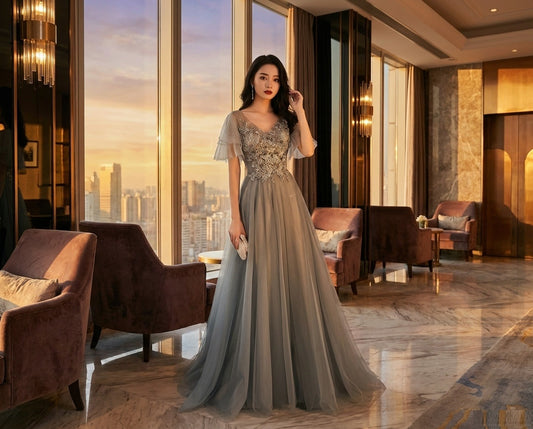 ennie Aラインドレス ネイビー S M L XL XXL 3XL 即日発送 即納 結婚式 パーティードレス 体型カバー 小柄 ゆったり マタニティ ブラジャー 20代 30代 40代 50代 ブランド ワンピース シャンパン 夏 持ち運び