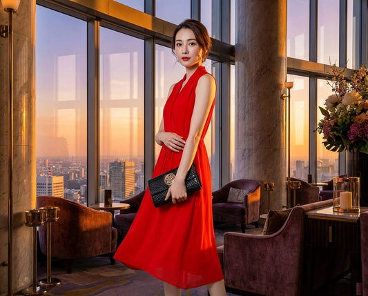 rachele Aラインドレス ミディアム グリーン レッド ネイビー S M L XL XXL XXXL 即日発送 即納 結婚式 パーティードレス 体型カバー 小柄 ゆったり マタニティ ブラジャー 20代 30代 40代 50代 ブランド ワンピース シャンパン 夏 持ち運び