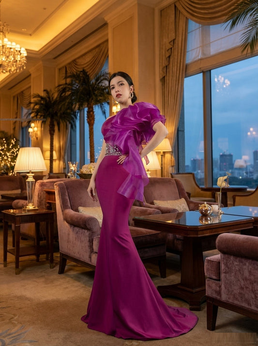 n1001 ロングドレス イブニングドレス カラードレス ブライズメイド マーメイドドレス ステージドレス お急ぎ 演奏会 大きいサイズ 結婚式二次会 お呼ばれ 結婚式 発表会 ロング丈 即日発送 上品 ピアノ発表会