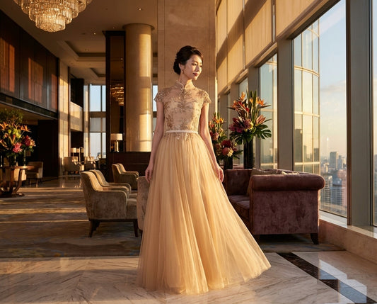 即納ドレス あす楽 maurin Aラインドレス ゴールド XS S M L XL XXL 即日発送 明日 届く 結婚式 大きいサイズ 演奏会 パーティードレス ロングドレス お呼ばれ ドレス ワンピース 二次会 発表会 母親 フォーマルドレス 袖あり フォーマル パーティー 披露宴 同窓会 アフタヌーン ドレス ママ ドレス ミセス 七分袖 洋装 長袖 マザーズ ドレス 演奏会用 ドレス レディース Aライン