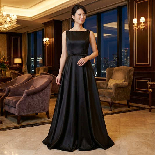 agustin Aラインドレス ブラック グリーン グレー S M L XL 結婚式 大きいサイズ 演奏会 パーティードレス ロングドレス お呼ばれ ドレス ワンピース 二次会 発表会 母親 フォーマルドレス 袖あり フォーマル パーティー 披露宴 同窓会 アフタヌーン ドレス ママ ドレス ミセス 七分袖 洋装 長袖 マザーズ ドレス 演奏会用 ドレス レディース Aライン