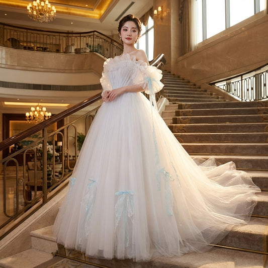 3-fjf9 ウエディングドレス 二次会 花嫁ドレス 結婚式 白 前撮り ドレス 花嫁 ウェディングドレス 二次会ウエディングドレス ウエディング 二次会ドレス 披露宴 Aライン ウェディング 後撮り ロングドレス 編み上げ ファスナー 演奏会 マーメイドドレス