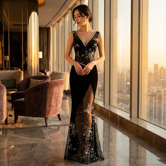 seraph マーメイドドレス ブラック S M L XL XXL XXXL 即日発送 即納 結婚式 パーティードレス 体型カバー 小柄 ゆったり マタニティ ブラジャー 20代 30代 40代 50代 ブランド ワンピース シャンパン 夏 持ち運び