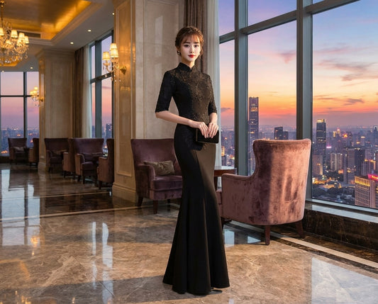 pioger マーメイドドレス レッド ブラック ネイビー XS S M L XL XXL XXXL 即日発送 即納 結婚式 パーティードレス 体型カバー 小柄 ゆったり マタニティ ブラジャー 20代 30代 40代 50代 ブランド ワンピース シャンパン 夏 持ち運び