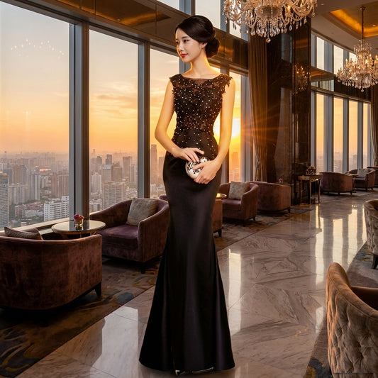 jouve マーメイドドレス ブラック S M L XL 即日発送 即納 結婚式 パーティードレス 体型カバー 小柄 ゆったり マタニティ ブラジャー 20代 30代 40代 50代 ブランド ワンピース シャンパン 夏 持ち運び