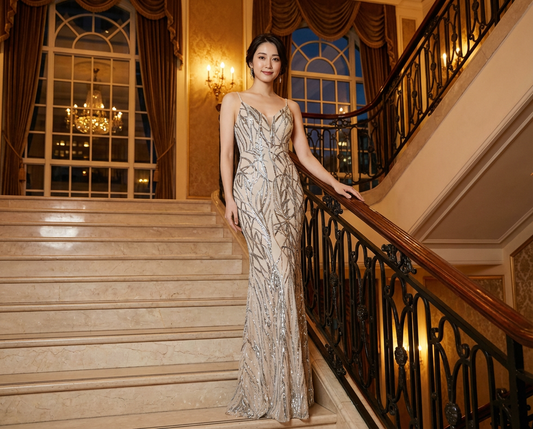 akseli マーメイドドレス ベージュ/グレー グリーン ホワイト ベージュ/ブラウン ネイビー レッド ブラック S M L XL 結婚式 大きいサイズ 演奏会 パーティードレス ロングドレス お呼ばれ ドレス ワンピース 二次会 発表会 母親 フォーマルドレス 袖あり フォーマル パーティー 披露宴 同窓会 アフタヌーン ドレス ママ ドレス ミセス 七分袖 洋装 長袖 マザーズ ドレス 演奏会用 ドレス レディース Aライン