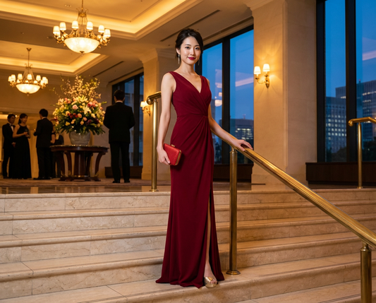 OIZUMIUMI様)即納ドレス あす楽 aliisa スリットドレス アプリコット レッド(明るい) ワインレッド(濃い) ブラック ピンク ネイビー グリーン S M L XL XXL 即日発送 明日 届く 即日発送 即納 結婚式 パーティードレス 体型カバー 小柄 ゆったり マタニティ ブラジャー 20代 30代 40代 50代 ブランド ワンピース シャンパン 夏 持ち運び