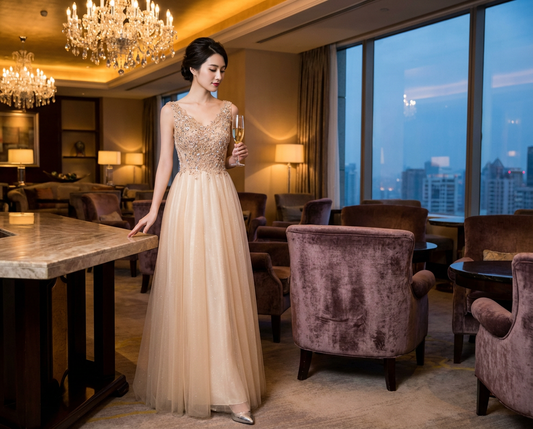 即納ドレス あす楽 ducrot Aラインドレス ゴールド XS S M L XL XXL XXXL 即日発送 明日 届く 即日発送 即納 結婚式 パーティードレス 体型カバー 小柄 ゆったり マタニティ ブラジャー 20代 30代 40代 50代 ブランド ワンピース シャンパン 夏 持ち運び