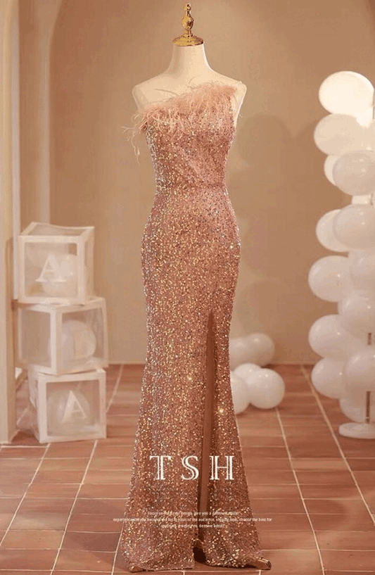 3-hhj4 (着丈 サイズオーダー可能) オーダーメイド マーメイドドレス ロングドレス ノースリーブドレス ビジュードレス フォーマルドレス 上質素材 繊細レース ホテルラウンジ 夕景ライティング 曲線美 体型補整 気品 透明感 大人女性 正装 結婚式 演奏会 晩餐会 パーティー 高級感 日本人女性向(ゴールド)XS S M L XL XXL XXXL