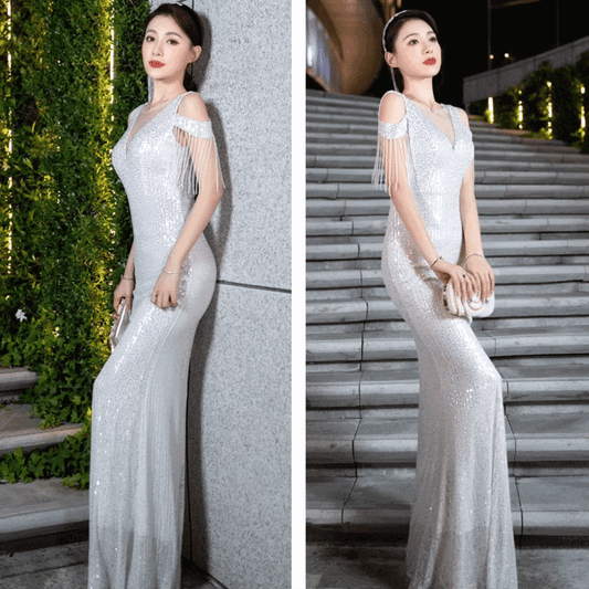 3-747 ロングドレス イブニングドレス カラードレス ブライズメイド   マーメイドドレス ステージドレス お急ぎ 演奏会 大きいサイズ 結婚式二次会  お呼ばれ 結婚式 発表会 ロング丈 即日発送 上品  ピアノ発表会