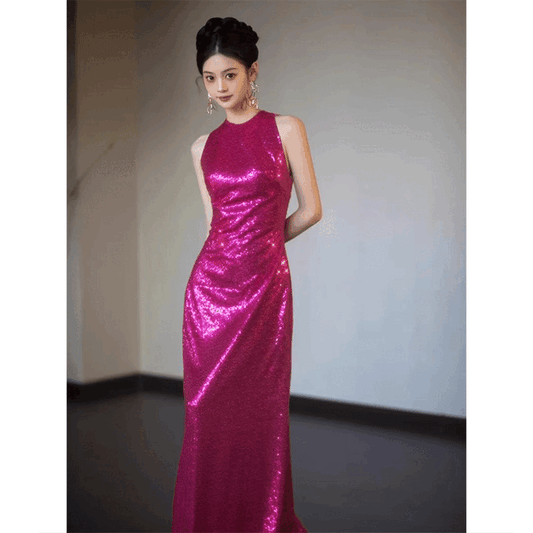 36376 (着丈 サイズオーダー可能) マーメイドドレス オーダーメイド ロングドレス スリットドレス ノースリーブドレス フォーマルドレス パーティードレス 結婚式 二次会 演奏会用 高級ドレス ラグジュアリー サテン素材 艶感 美ボディライン 縦長効果 ナイトテラス シティ夜景 夕景ライティング 静かな自信 大人女性 気品 色香 主役級 楽天市場人気 (ピンク)XS S M L XL XXL XXXL