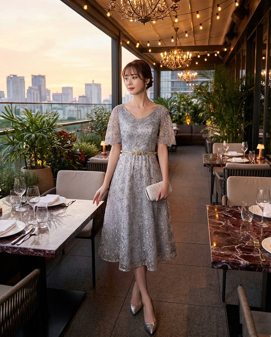 即納ドレス あす楽 mirelagray あす楽 (着丈 サイズオーダー可能)Aラインドレス Aライン 即日発送 即納 ロング丈 ドレス ロングドレス 結婚式 カクテルドレス パーティードレス カラードレス ステージドレス 大きいサイズ ミディアム ショート