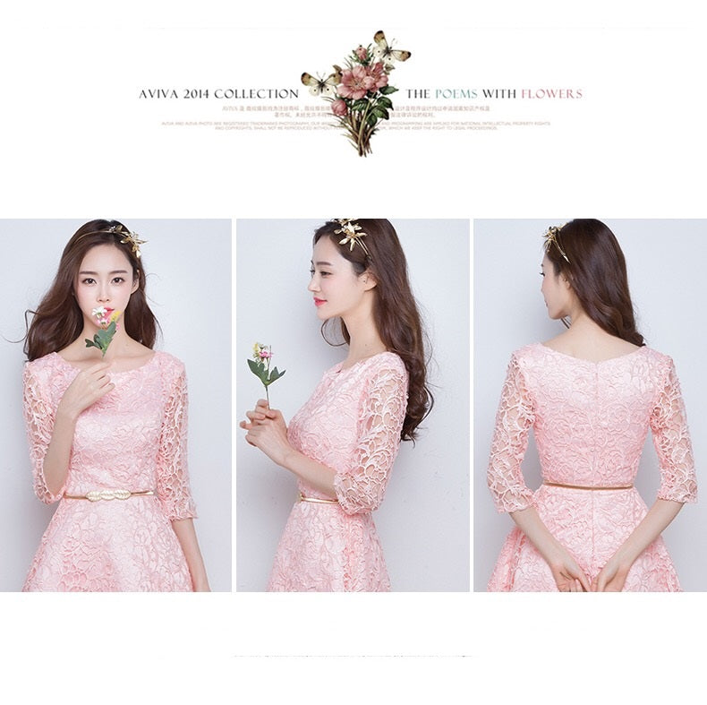 sofia Aラインドレス ピンク S M L XL XXL - アルカドレス