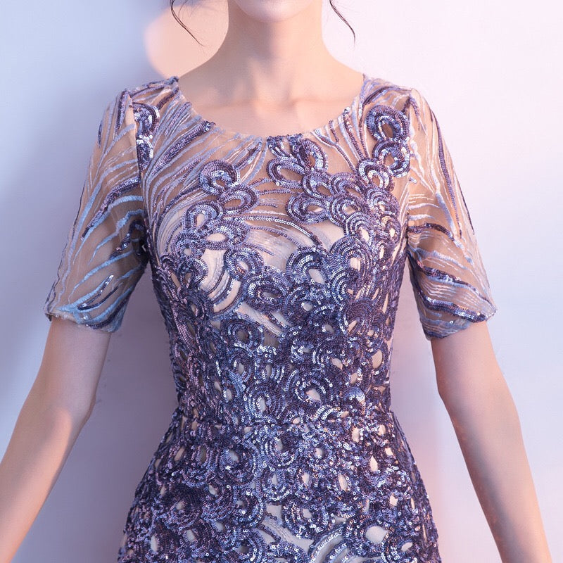 autumn マーメイドドレス パープル S M L XL XXL XXXL 即日発送 即納 結婚式 パーティードレス 体型カバー 小柄 ゆったり マタニティ ブラジャー 20代 30代 40代 50代 ブランド ワンピース シャンパン 夏 持ち運び