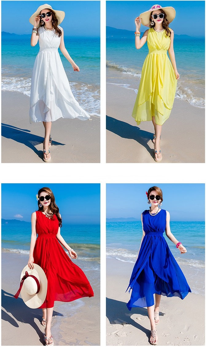 grace Aラインドレス ホワイト イエロー ブルー レッド S M L XL XXL - アルカドレス