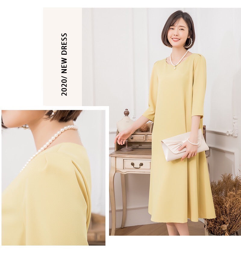 iolite Aラインドレス カジュアル Mustard Rustred Peacock Green Navy S M L XL XXL 結婚式 大きいサイズ 演奏会 パーティードレス ロングドレス お呼ばれ ドレス ワンピース 二次会 発表会 母親 フォーマルドレス 袖あり フォーマル パーティー 披露宴 同窓会 アフタヌーン ドレス ママ ドレス ミセス 七分袖 洋装 長袖 マザーズ ドレス 演奏会用 ドレス レディース Aライン