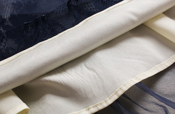 thelma Aラインドレス ネイビー S M L XL XXL - アルカドレス