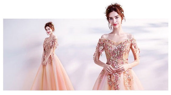 ayrault Aラインドレス ゴールド XS S M L XL XXL XXXL 即日発送 即納 結婚式 パーティードレス 体型カバー 小柄 ゆったり マタニティ ブラジャー 20代 30代 40代 50代 ブランド ワンピース シャンパン 夏 持ち運び