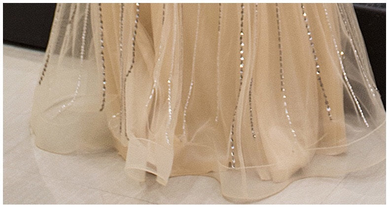 豪華オールビジュードレス reyna (着丈 サイズオーダー可能) オーダーメイド ロングドレス Aラインドレス ノースリーブドレス ベージュドレス シャンパンドレス チュールドレス ビジュードレス フォーマルドレス 高級ドレス 上質素材 透明感 気品 大人女性 美シルエット 体型補整 高層レストラン 夜景 映える装い 結婚式 二次会 演奏会 特別な夜 ラグジュアリー (ベージュ)XS S M L XL XXL XXXL