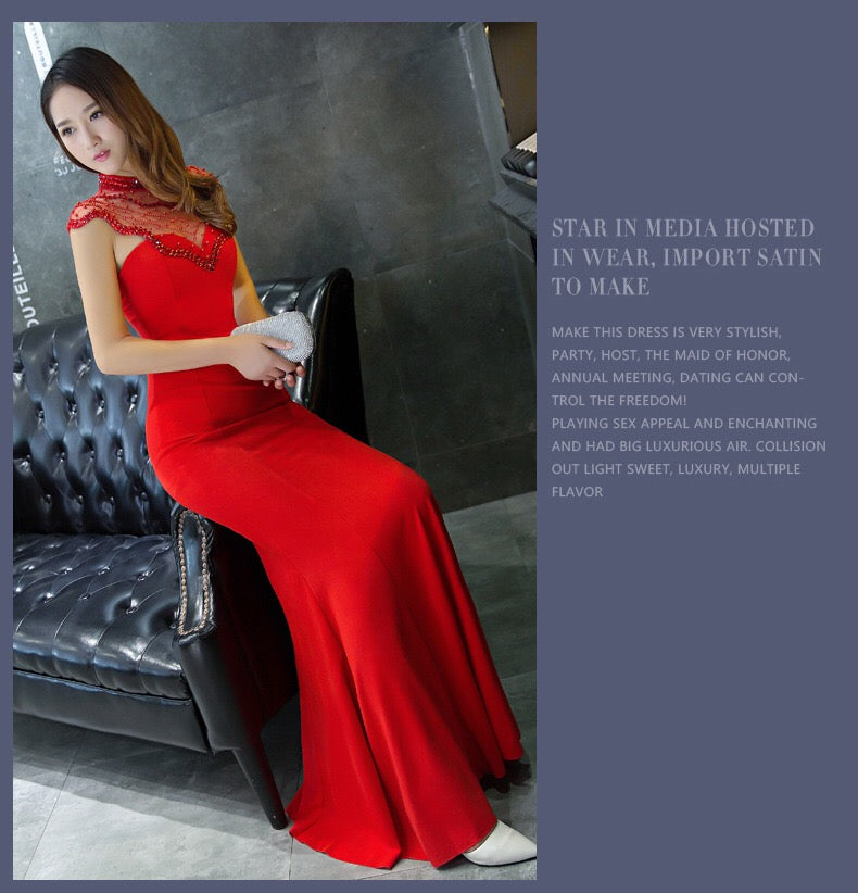 irene マーメイドドレス ブルー ブラック ホワイト レッド S M L XL XXL - アルカドレス