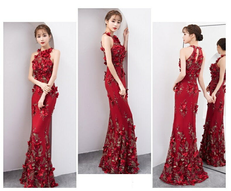 lavoisier マーメイドドレス レッド S M L XL XXL 即日発送 即納 結婚式 パーティードレス 体型カバー 小柄 ゆったり マタニティ ブラジャー 20代 30代 40代 50代 ブランド ワンピース シャンパン 夏 持ち運び