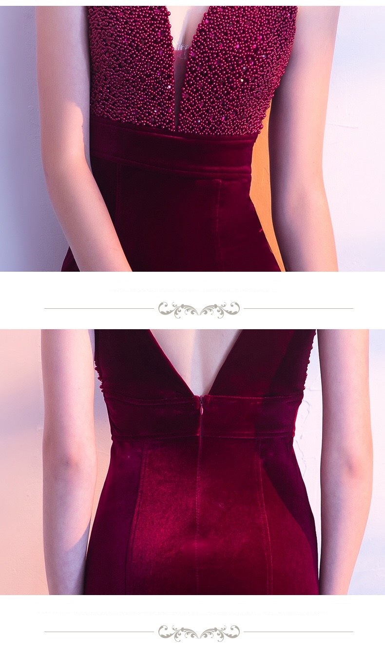 hillery マーメイドドレス レッド ブルー グリーン ブラック S M L XL XXL - アルカドレス