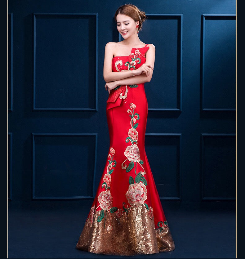 ophelia マーメイドドレス レッド XS S M L XL XXL XXXL 即日発送 即納 結婚式 パーティードレス 体型カバー 小柄  ゆったり マタニティ ブラジャー 20代 30代 40代 50代 ブランド ワンピース シャンパン 夏 持ち運び