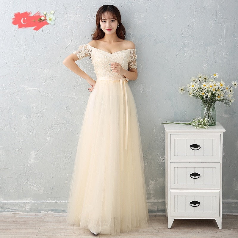 kimberly Aラインドレス アプリコット XS S M L XL 即日発送 即納 結婚式 パーティードレス 体型カバー 小柄 ゆったり マタニティ ブラジャー 20代 30代 40代 50代 ブランド ワンピース シャンパン 夏 持ち運び