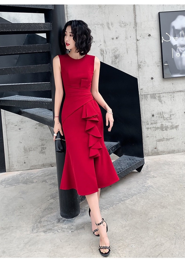 reginar スリットドレス レッド XS S M L XL 2XL 3XL 即日発送 即納 結婚式 パーティードレス 体型カバー 小柄 ゆったり マタニティ ブラジャー 20代 30代 40代 50代 ブランド ワンピース シャンパン 夏 持ち運び