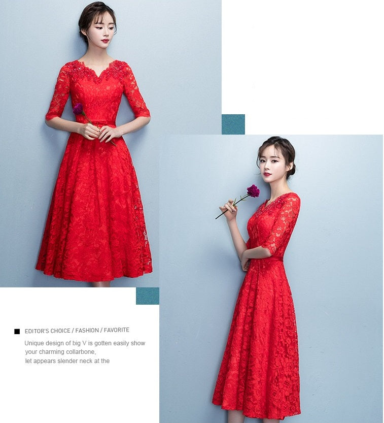 fausta Aラインドレス レッド S M L XL XXL 即日発送 即納 結婚式 パーティードレス 体型カバー 小柄  ゆったり マタニティ ブラジャー 20代 30代 40代 50代 ブランド ワンピース シャンパン 夏 持ち運び