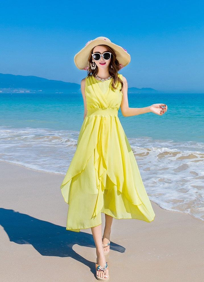 grace Aラインドレス ホワイト イエロー ブルー レッド S M L XL XXL - アルカドレス