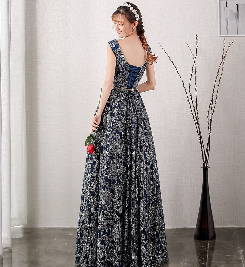 vedette Aラインドレス ネイビー ベージュ S M L XL XXL - アルカドレス