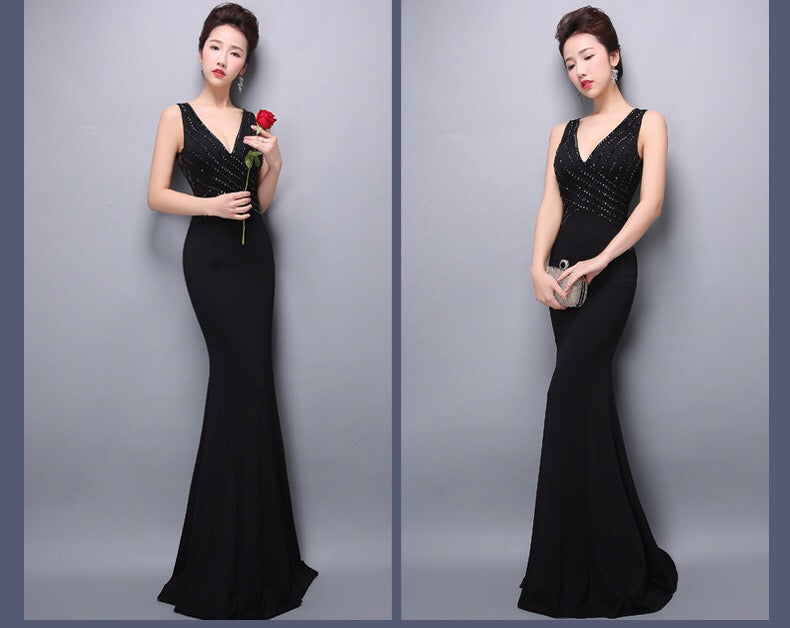 tiberio マーメイドドレス ブラック ブルー レッド ホワイト S M L XL XXL - アルカドレス