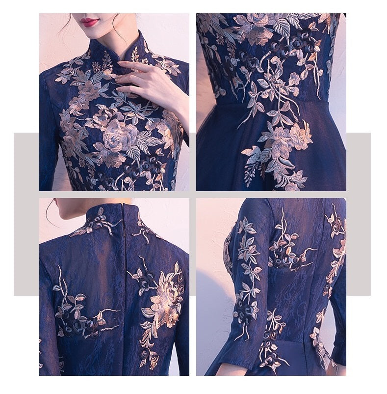 laplace Aラインドレス ネイビー S M L XL XXL 即日発送 即納 結婚式 パーティードレス 体型カバー 小柄 ゆったり マタニティ ブラジャー 20代 30代 40代 50代 ブランド ワンピース シャンパン 夏 持ち運び