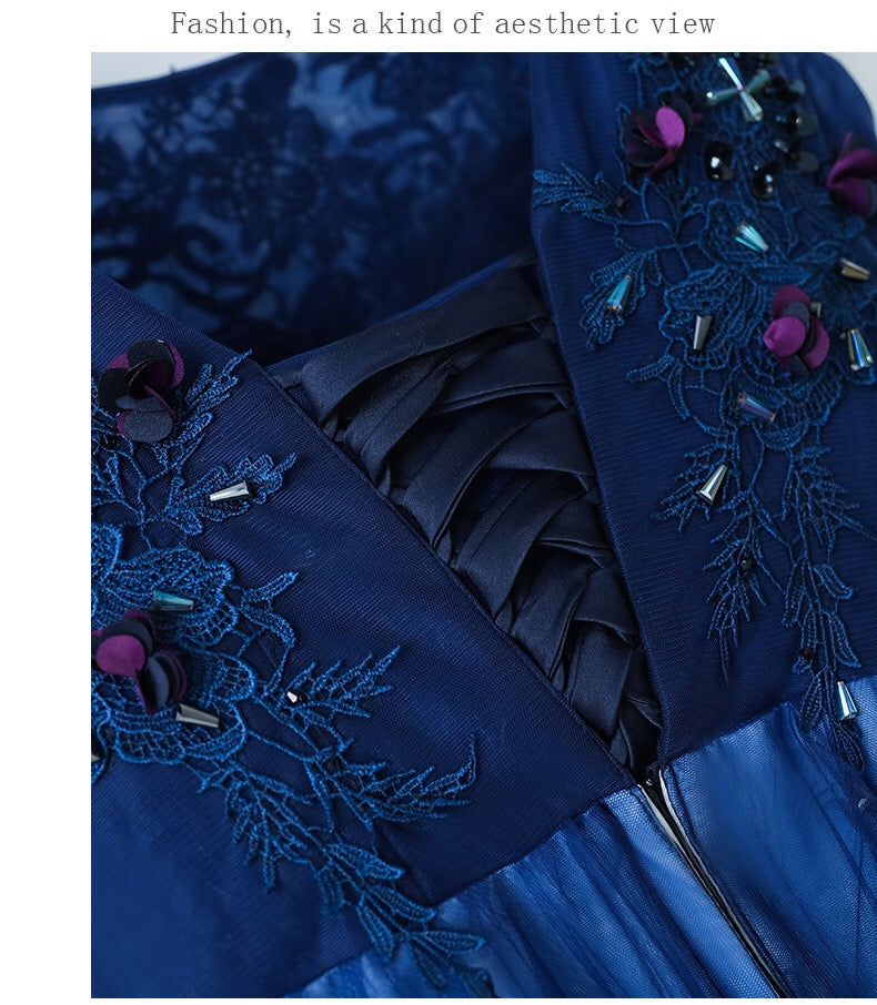 louisa Aラインドレス ネイビー XS S M L XL XXL XXXL - アルカドレス