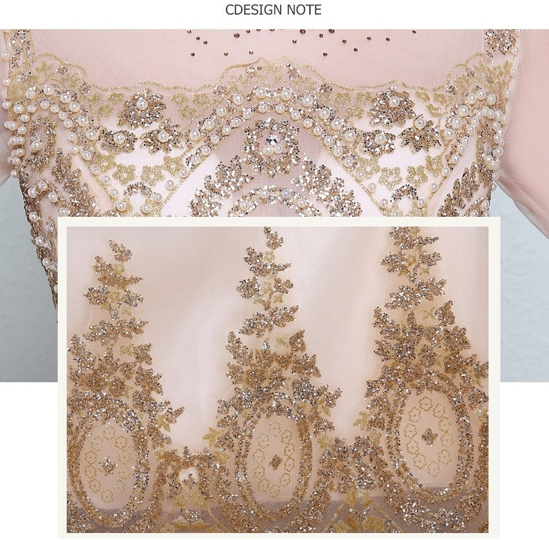 andreana Aラインドレス ゴールド S M L XL XXL - アルカドレス