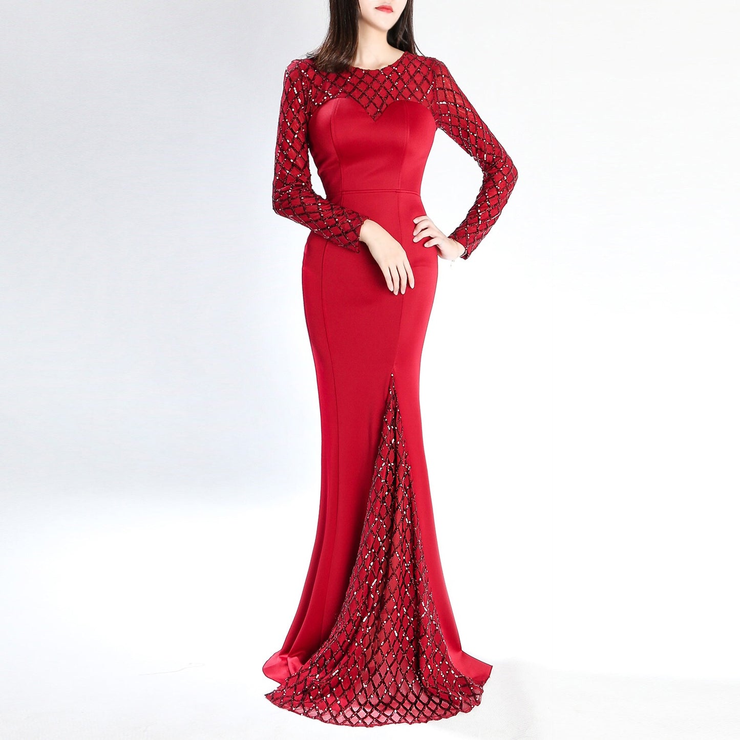 fabroni マーメイドドレス レッド ブルー ブラック パープル M L XL 即日発送 即納 結婚式 パーティードレス 体型カバー 小柄 ゆったり マタニティ ブラジャー 20代 30代 40代 50代 ブランド ワンピース シャンパン 夏 持ち運び