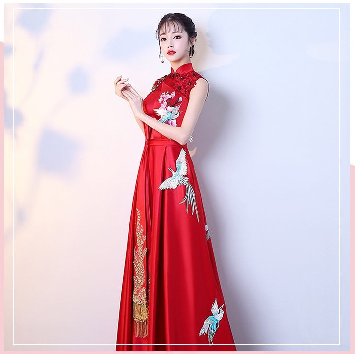 londeix Aラインドレス レッド S M L XL XXL 即日発送 即納 結婚式 パーティードレス 体型カバー 小柄 ゆったり マタニティ ブラジャー 20代 30代 40代 50代 ブランド ワンピース シャンパン 夏 持ち運び