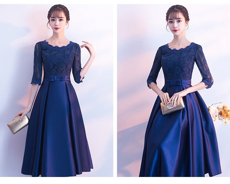 donatello Aラインドレス ネイビー XS S M L XL XXL - アルカドレス