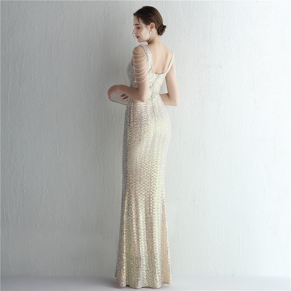 barbara マーメイドドレス ピンクゴールド ブラック ゴールド ホワイト レッド シルバー レインボー グリーン S M L XL 結婚式 大きいサイズ 演奏会 パーティードレス ロングドレス お呼ばれ ドレス ワンピース 二次会 発表会 母親 フォーマルドレス 袖あり フォーマル パーティー 披露宴 同窓会 アフタヌーン ドレス ママ ドレス ミセス 七分袖 洋装 長袖 マザーズ ドレス 演奏会用 ドレス レディース Aライン