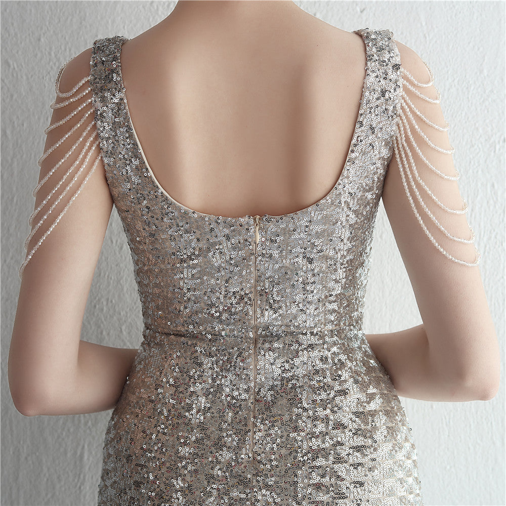 barbara マーメイドドレス ピンクゴールド ブラック ゴールド ホワイト レッド シルバー レインボー グリーン S M L XL 結婚式 大きいサイズ 演奏会 パーティードレス ロングドレス お呼ばれ ドレス ワンピース 二次会 発表会 母親 フォーマルドレス 袖あり フォーマル パーティー 披露宴 同窓会 アフタヌーン ドレス ママ ドレス ミセス 七分袖 洋装 長袖 マザーズ ドレス 演奏会用 ドレス レディース Aライン