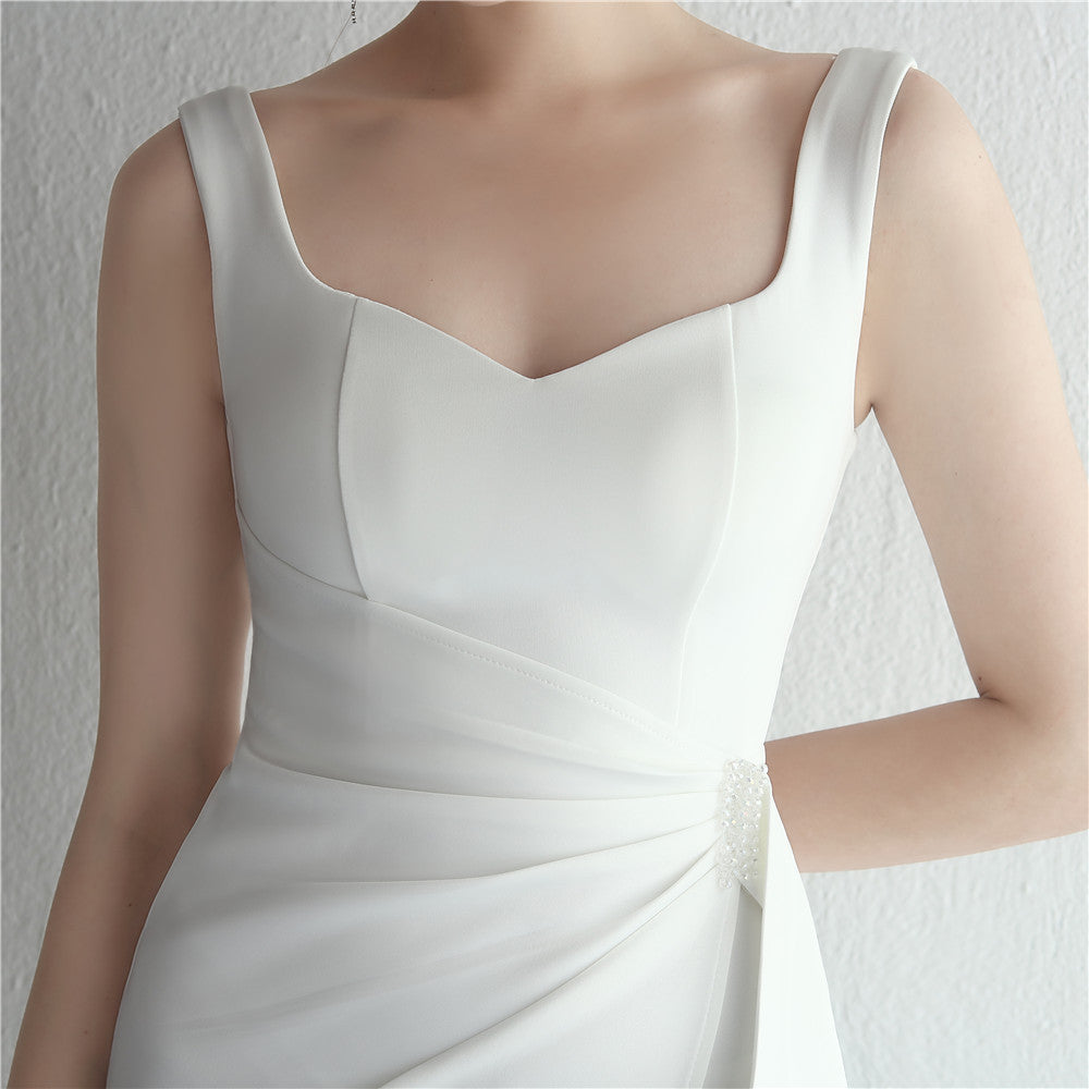 alexia スリットドレス ネイビー グリーン レッド ブラック ホワイト S M L XL XXL 即日発送 即納 結婚式 パーティードレス 体型カバー 小柄 ゆったり マタニティ ブラジャー 20代 30代 40代 50代 ブランド ワンピース シャンパン 夏 持ち運び